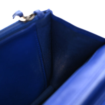 Chanel Lambskin Quilted Wallet On Chain WOC  Navy Blue 13 of 17