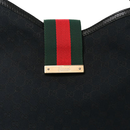 Gucci Monogram Large New Ladies Web Hobo Black 9 of 11