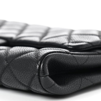 Chanel Caviar Quilted Clutch With Chain Flap Black 11 of 20