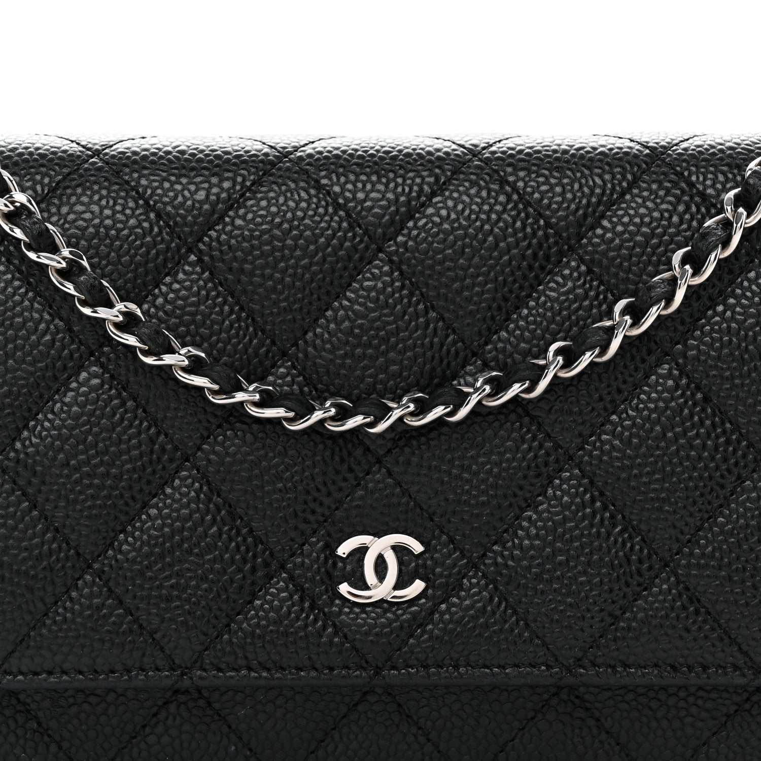 Chanel Caviar Quilted Wallet on Chain WOC Black 9 of 12