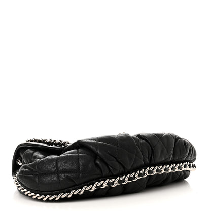 Chanel Washed Lambskin Quilted Medium Chain Around Messenger Black 4 of 14