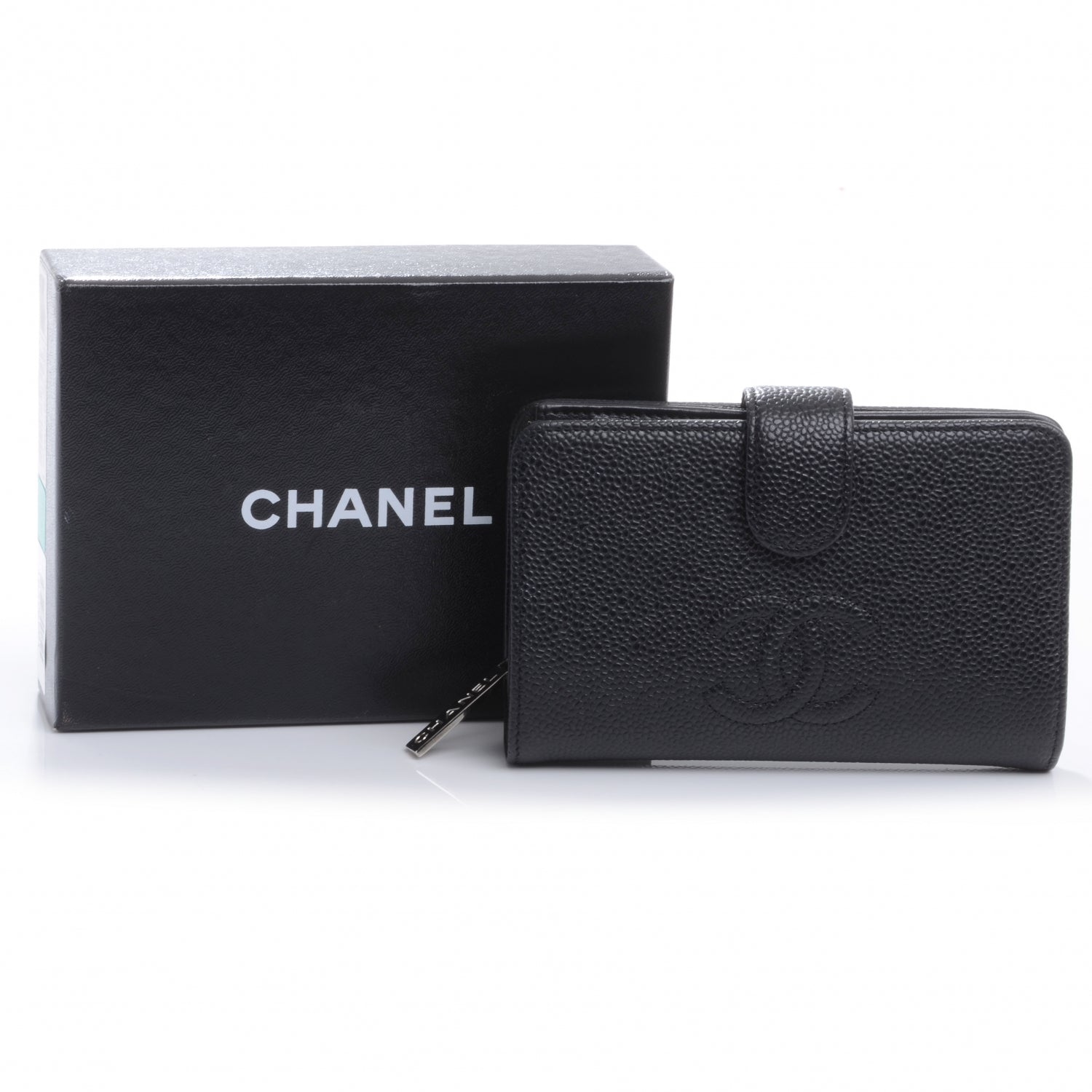 Chanel Caviar CC French Wallet Black 9 of 9