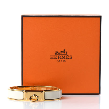 Hermes Enamel Clic Anneau Bracelet PM Craie 5 of 5