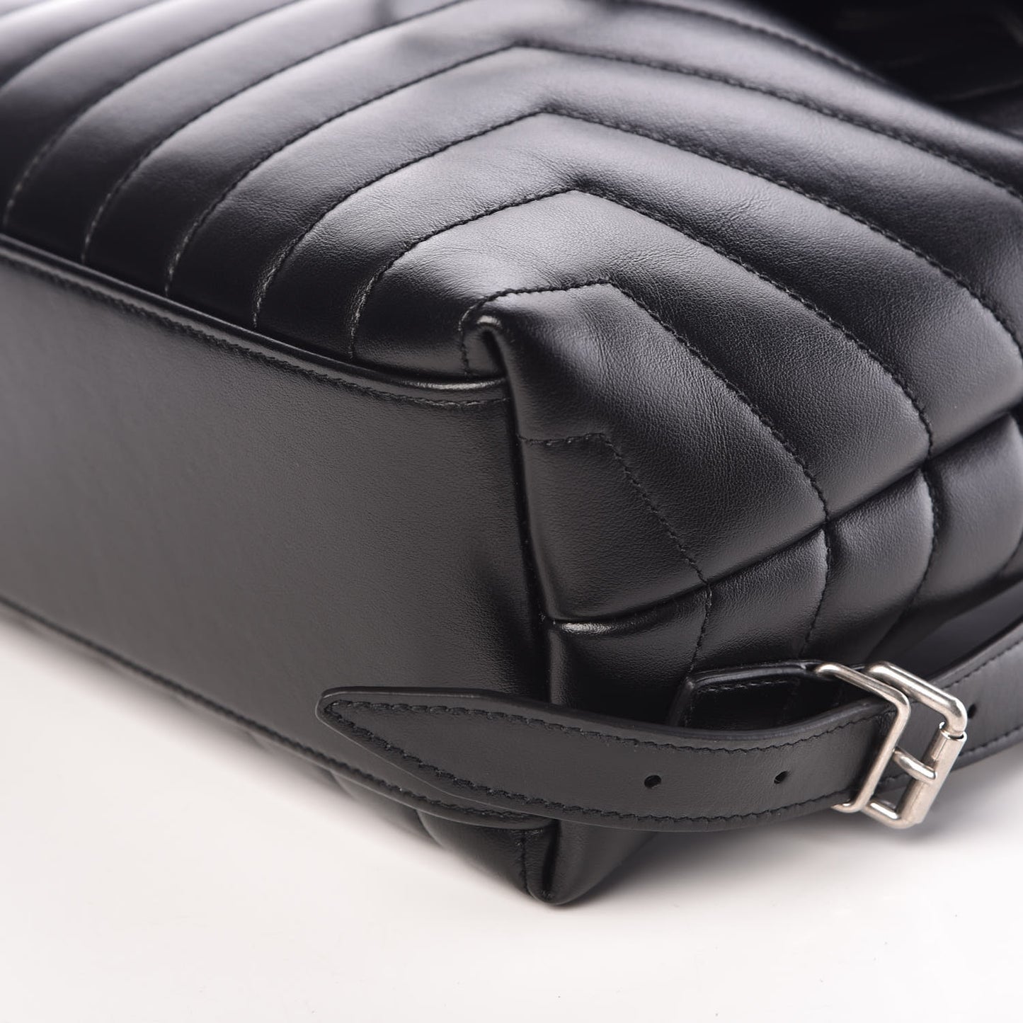 Calfskin Y Quilted Monogram Small Loulou Backpack Black