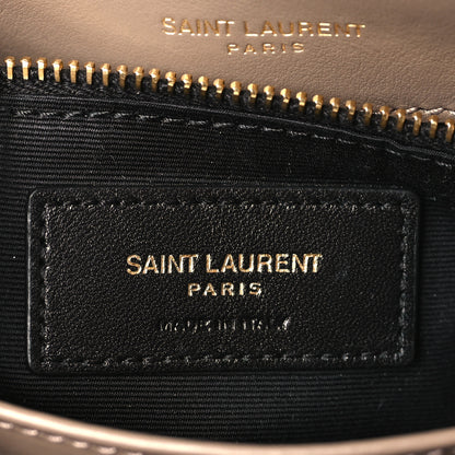 Saint Laurent Calfskin Y Quilted Monogram Toy Loulou Crossbody Bag Taupe 7 of 11