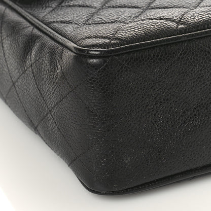 Chanel Caviar Quilted XL Jumbo Single Flap Black 8 of 10
