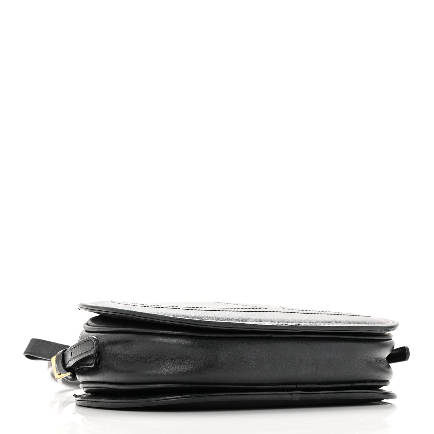 Calfskin Small Logo Go Crossbody Bag Black