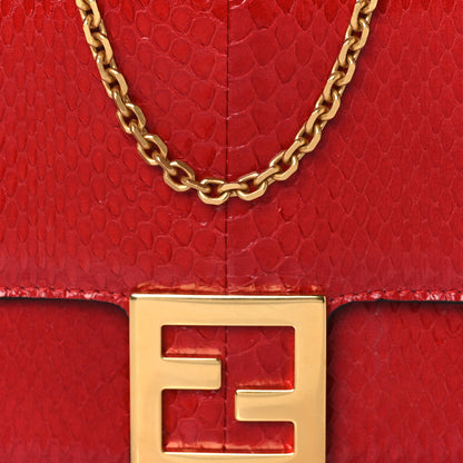 Fendi Glazed Python Crossbody Bag Red 7 of 9