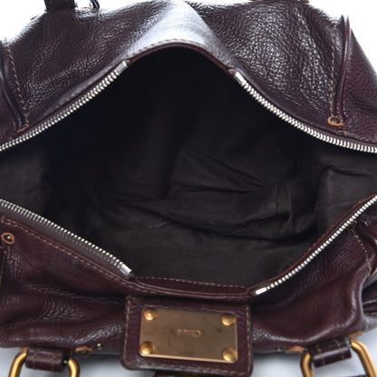 Chloe Calfskin Paddington Front Pocket Tote Chocolate 5 of 14