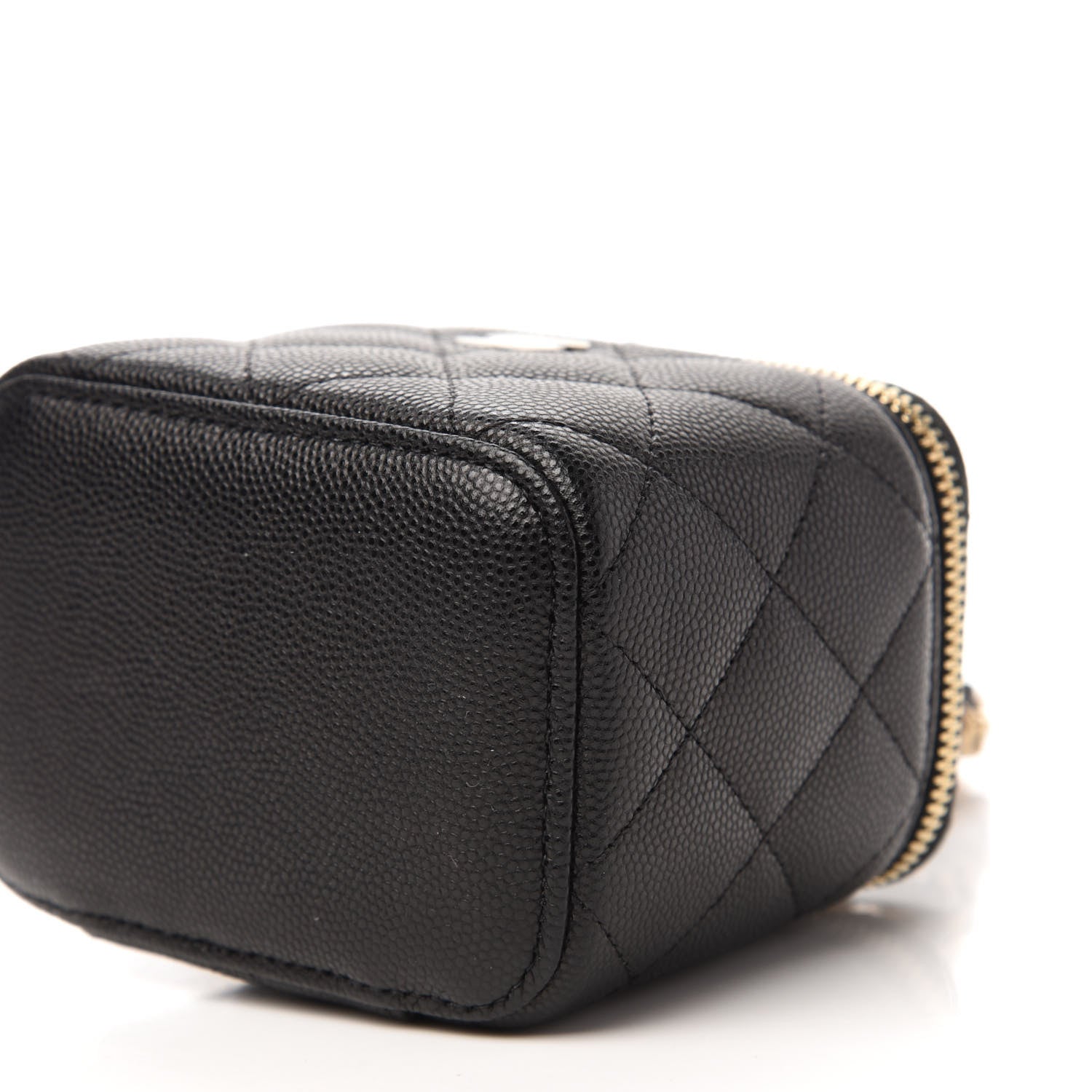 Chanel Caviar Quilted Mini Vanity Case With Chain Black 7 of 10