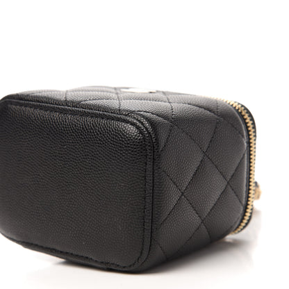 Chanel Caviar Quilted Mini Vanity Case With Chain Black 7 of 10