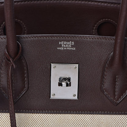 Hermes Toile Swift Birkin 30 Chocolate 19 of 31