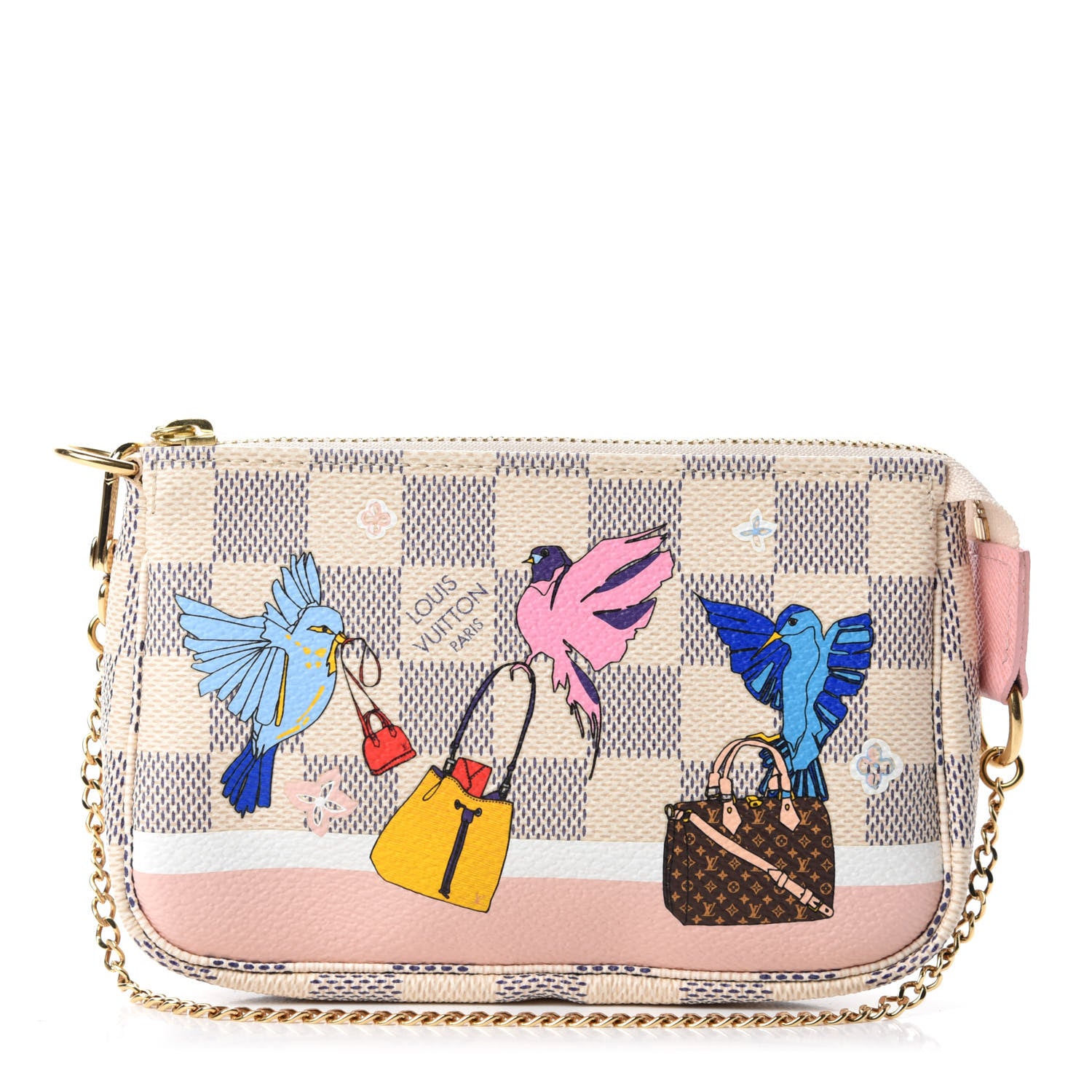 Louis Vuitton Damier Azur 2018 Christmas Animation Mini Pochette Accessories 1 of 7