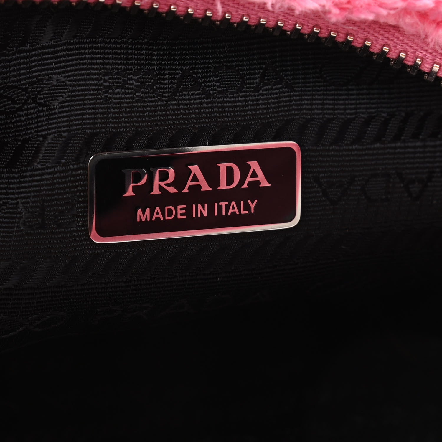 Prada Terry Cloth Mini Re-Edition 2000 Bag Petalo Black 6 of 9