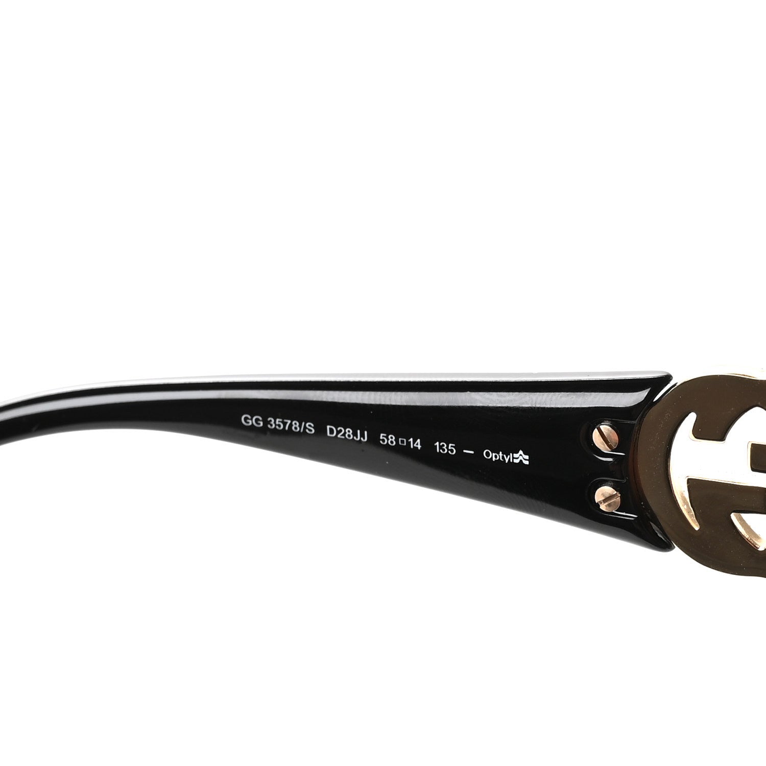 Gucci Acetate Crystal GG Sunglasses 3578/S Black 5 of 8