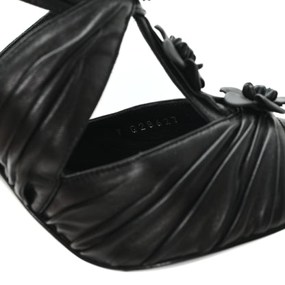 Chanel Calfskin Camellia Sandals 39.5 Black 9 of 10