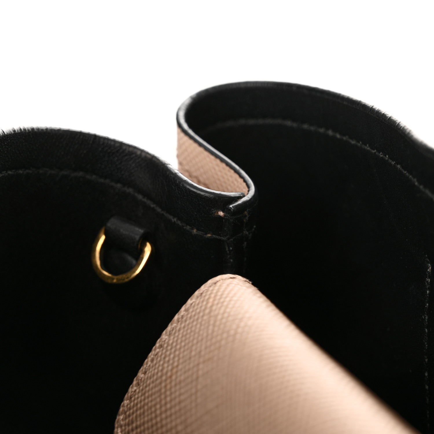Prada Saffiano Cuir Medium Double Bag Cammeo Black 13 of 16