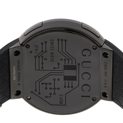 Gucci Stainless Steel Rubber 45mm Digital I-Gucci Web Watch Black 4 of 5