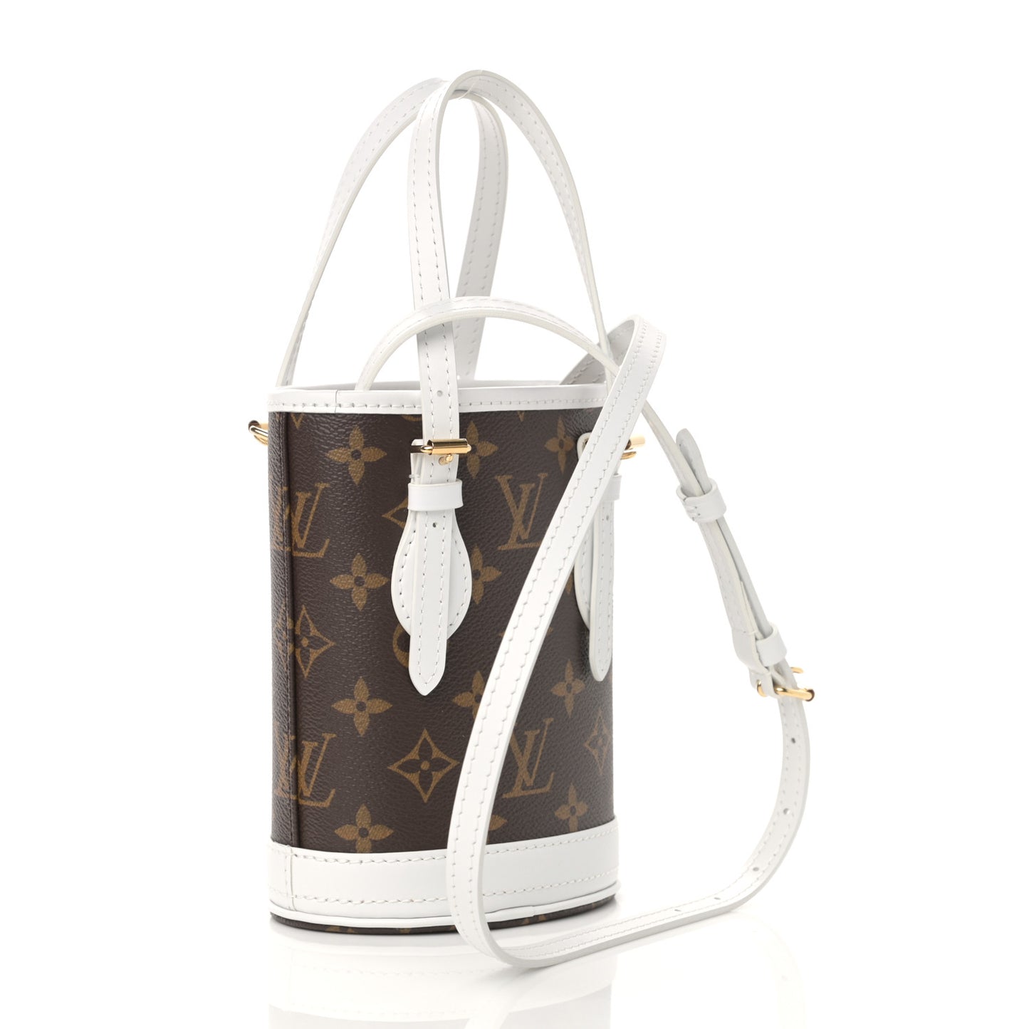 Monogram LV Match Nano Bucket Bag White