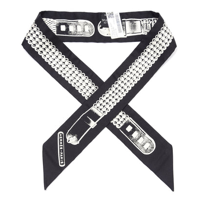 Hermes Silk Le Tresor De Medor Twilly Black White 1 of 3