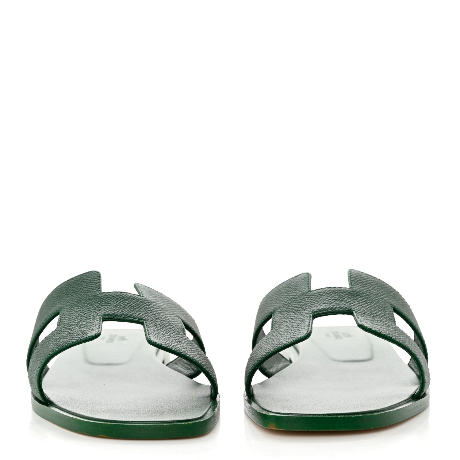 Hermes Epsom Oran Sandals 39 Vert Cactus 2 of 9