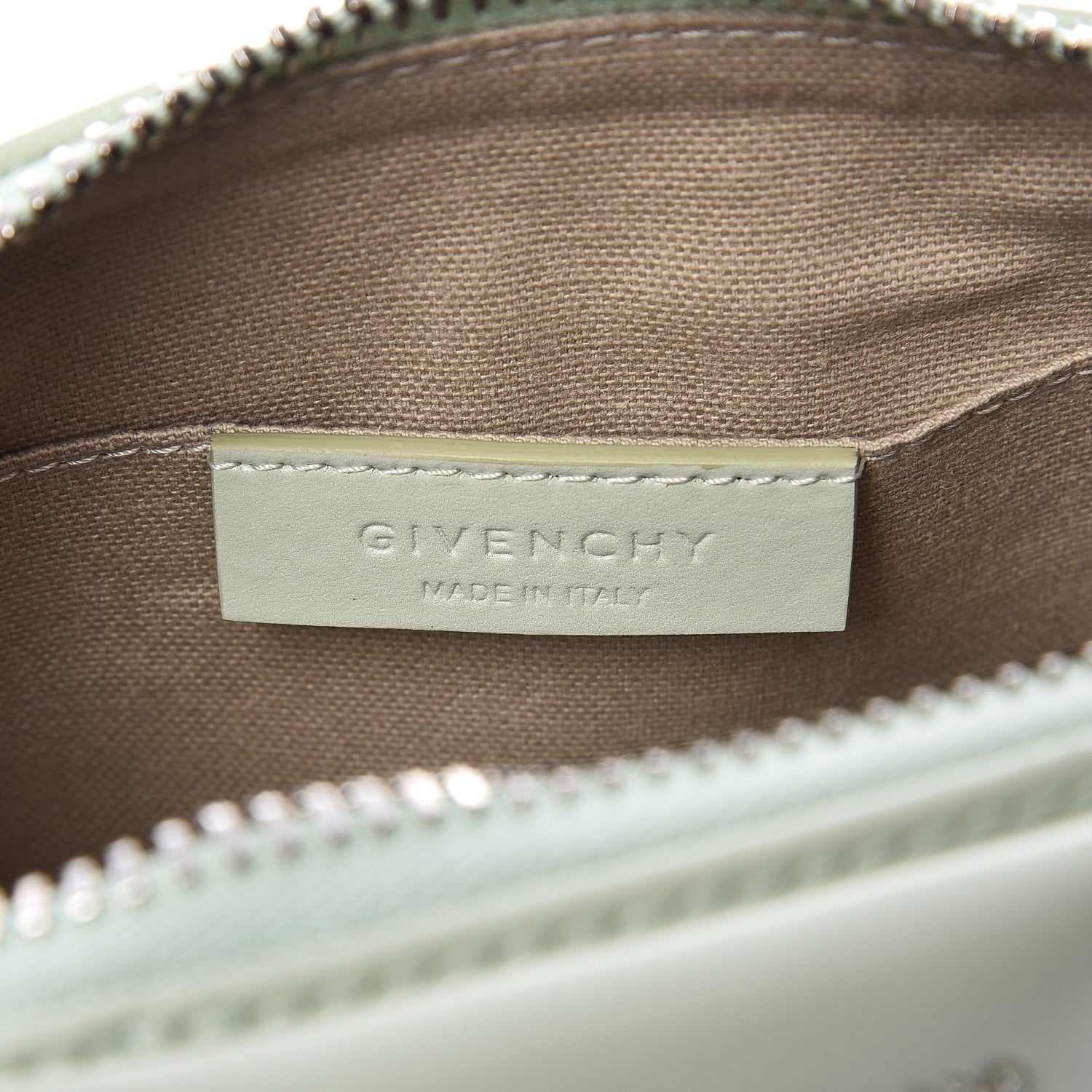 Givenchy Shiny Lord Calfskin Antigona Wristlet Aqua Green 6 of 7
