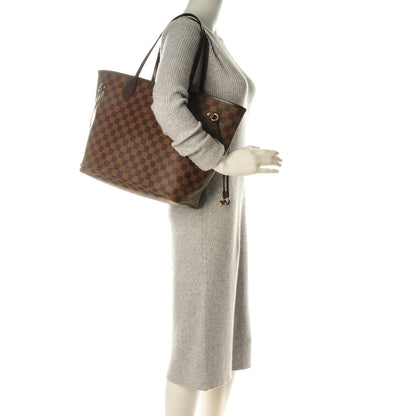 Louis Vuitton Damier Ebene Neo Neverfull MM Rose Ballerine 2 of 8