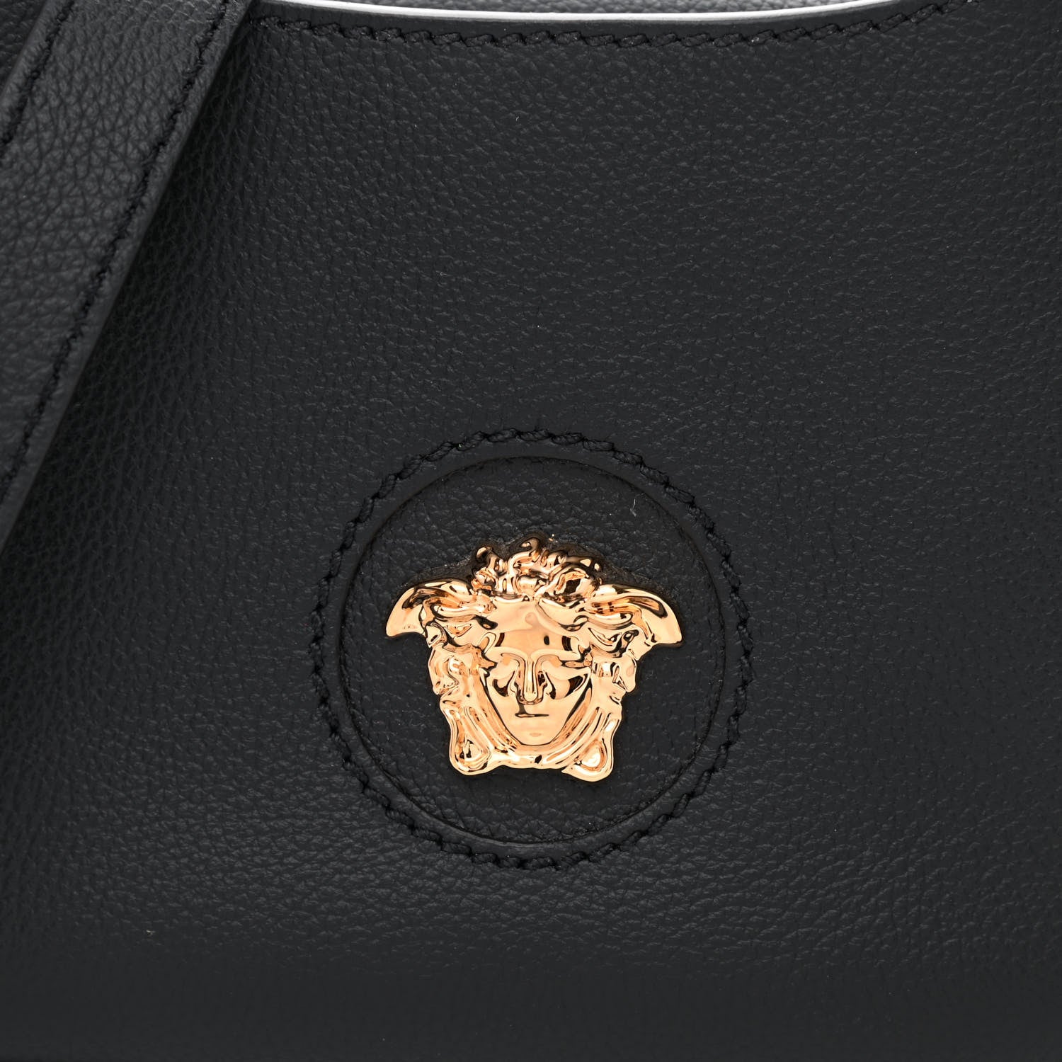 Versace Calfskin La Medusa Small Hobo Crossbody Black 6 of 8