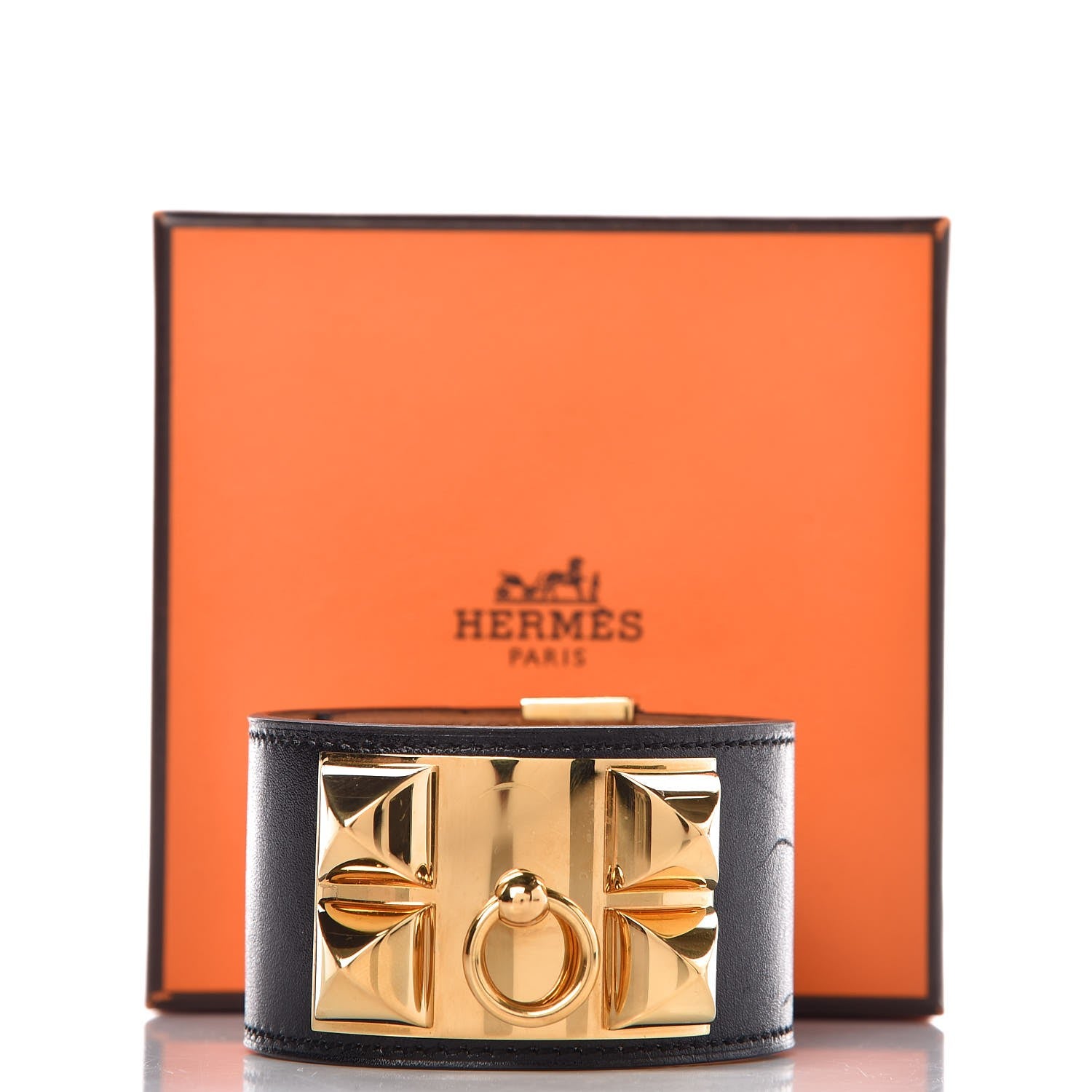 Hermes Box Collier De Chien CDC Bracelet L Black 10 of 10