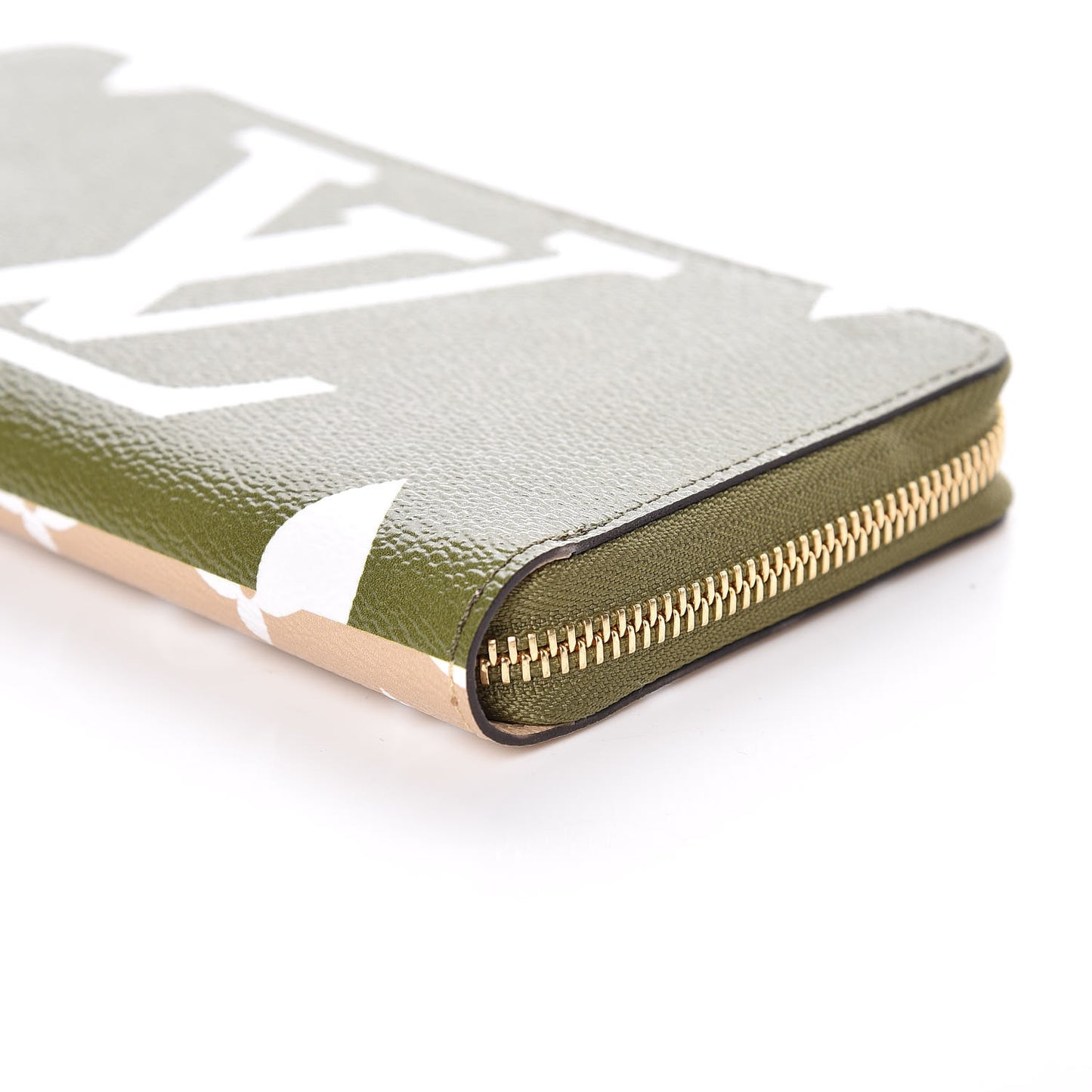 Monogram Giant Zippy Wallet Kaki White
