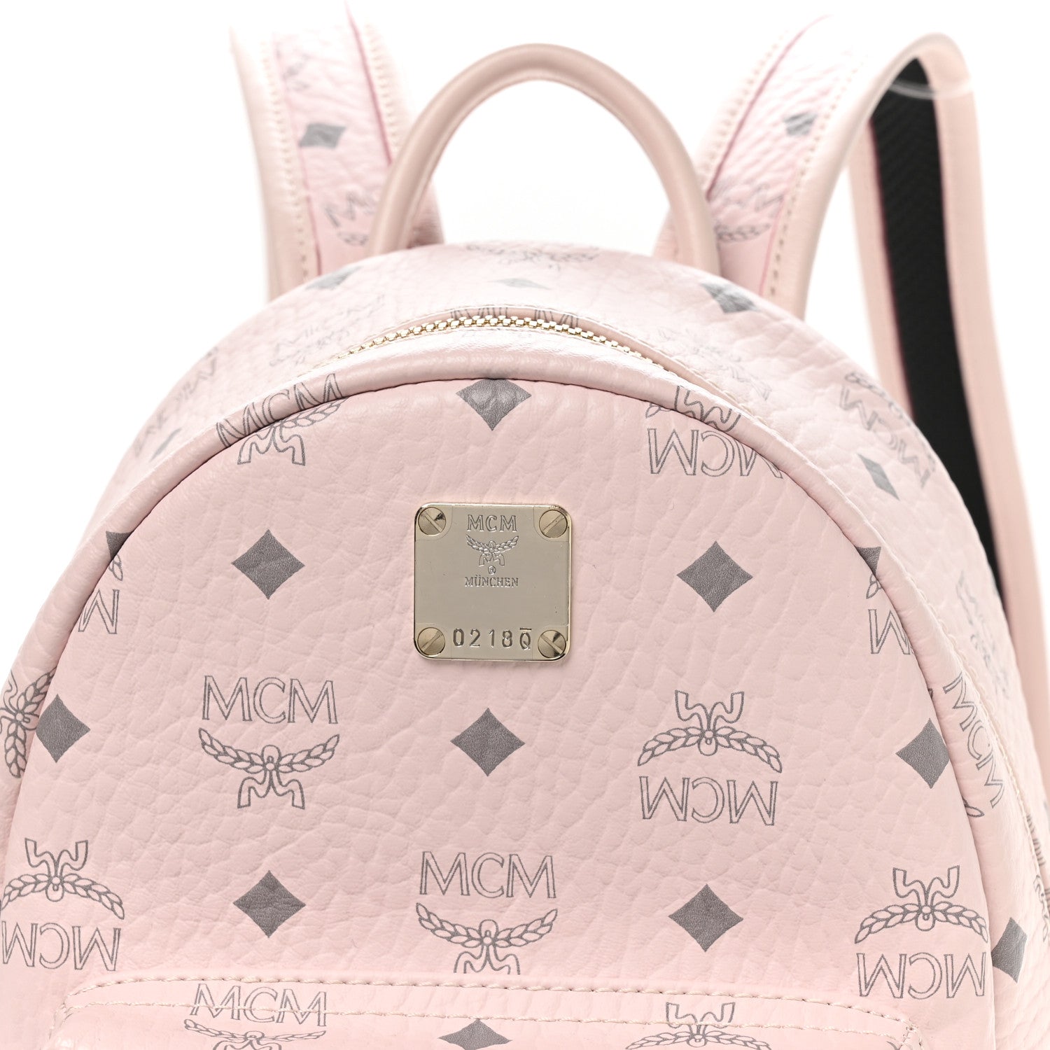 MCM Visetos Outline Stud Mini Stark Backpack Soft Pink 9 of 11