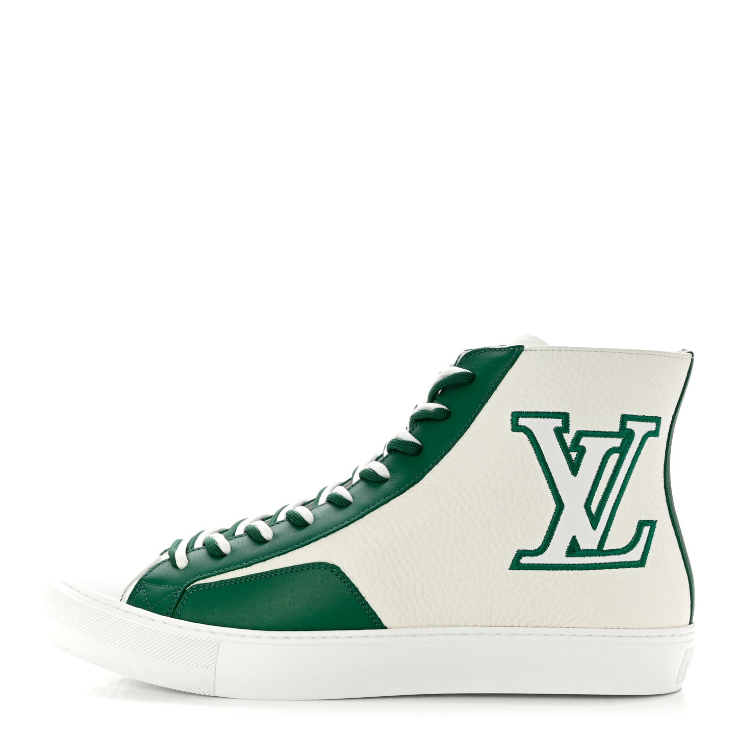 Grained Calfskin Mens Tattoo Sneaker Boots 8 White Green