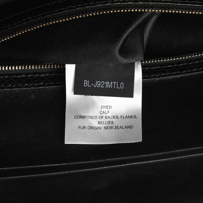 Valentino Garavani Calf Hair Snakeskin Patent Calfskin Large Mime Single Handle Bag Black 8 of 10