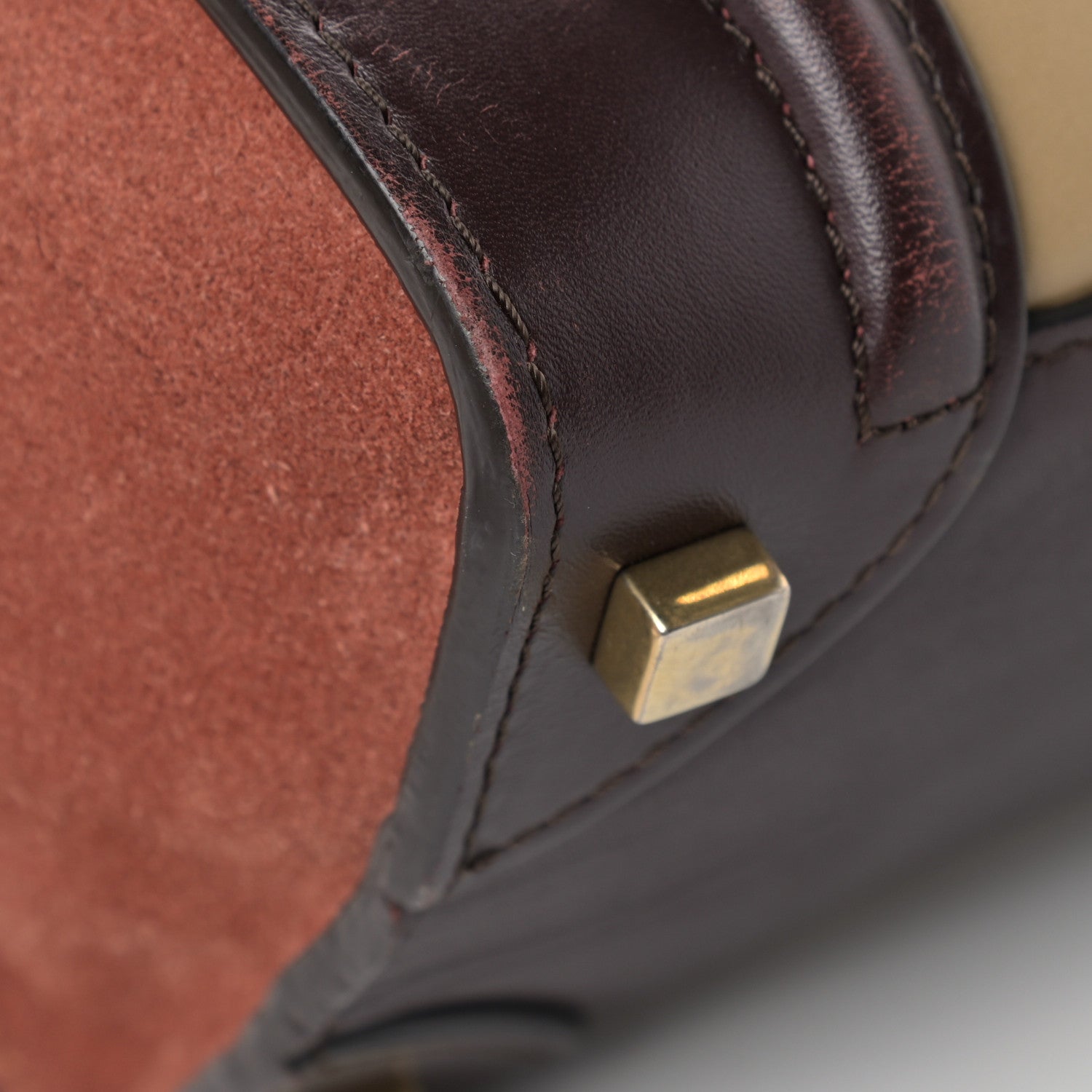 Celine Smooth Calfskin Suede Micro Tri-Color Luggage Beige 8 of 18