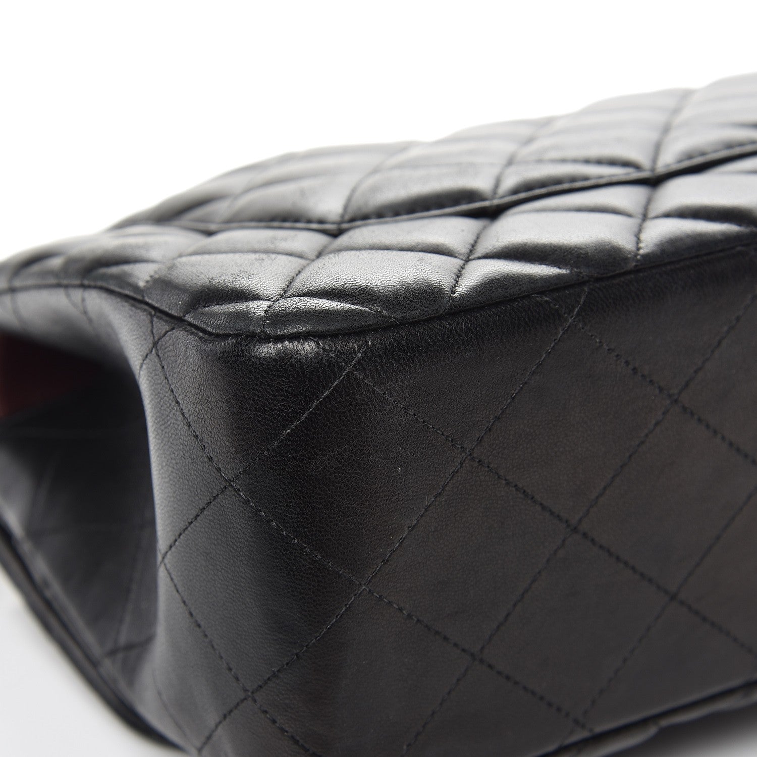 Chanel Lambskin Quilted Jumbo Double Flap Black 11 of 13