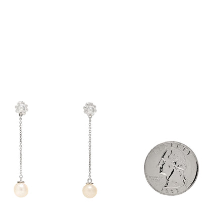 Tiffany Sterling Silver Pearl Ziegfeld Drop Earrings 2 of 4