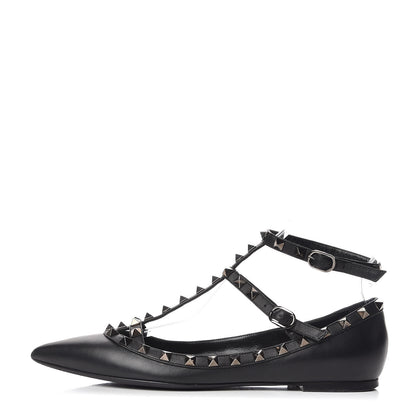 Valentino Garavani Nappa Rockstud Cage Ballerina Flats 39 Black 1 of 13