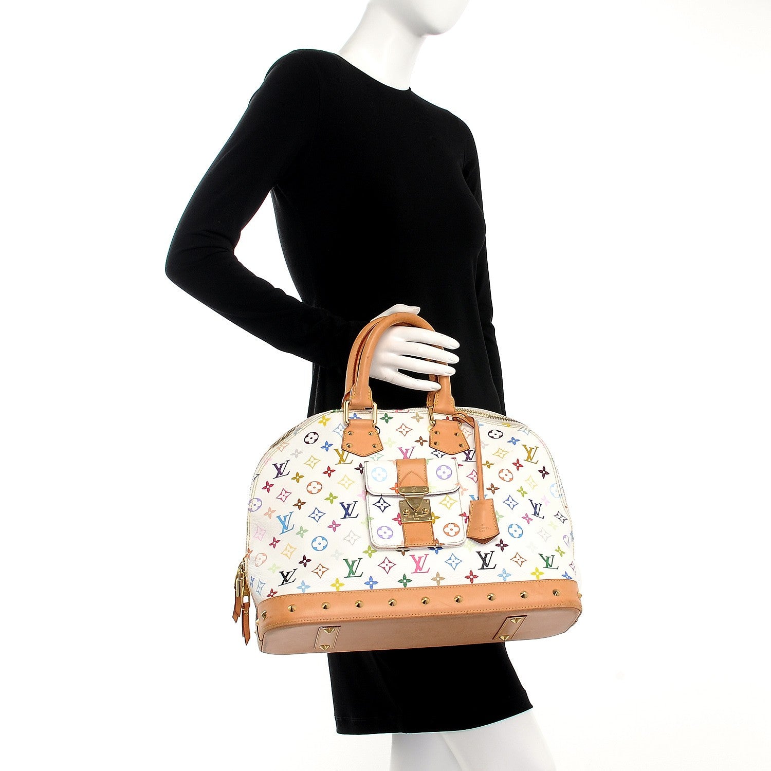 Louis Vuitton Monogram Multicolor Alma GM White 2 of 13
