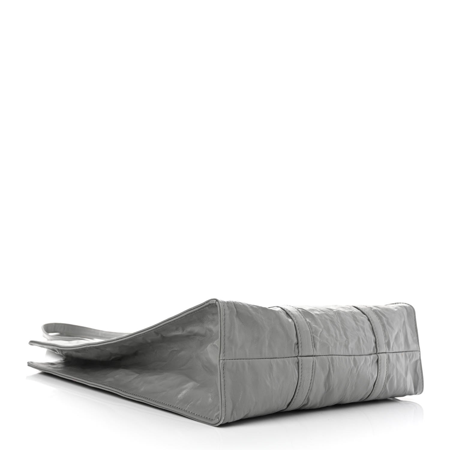 Prada Nappa Antique Small Tote Slate Grey 4 of 10