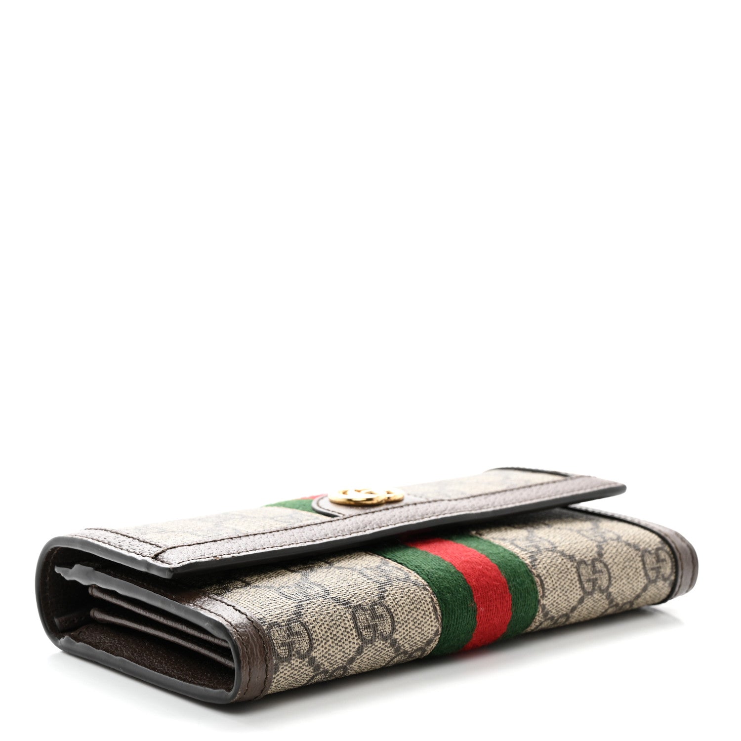 Gucci GG Supreme Monogram Web Ophidia Continental Wallet Brown 4 of 8