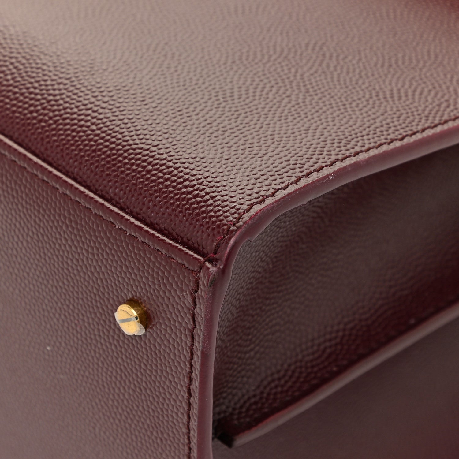 Saint Laurent Grain de Poudre Medium Classic Monogram Cassandra Top Handle Rouge Legion 11 of 19