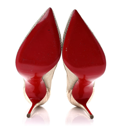 Christian Louboutin Mesh Neoalto 100 Pumps 36.5 Gold 5 of 9