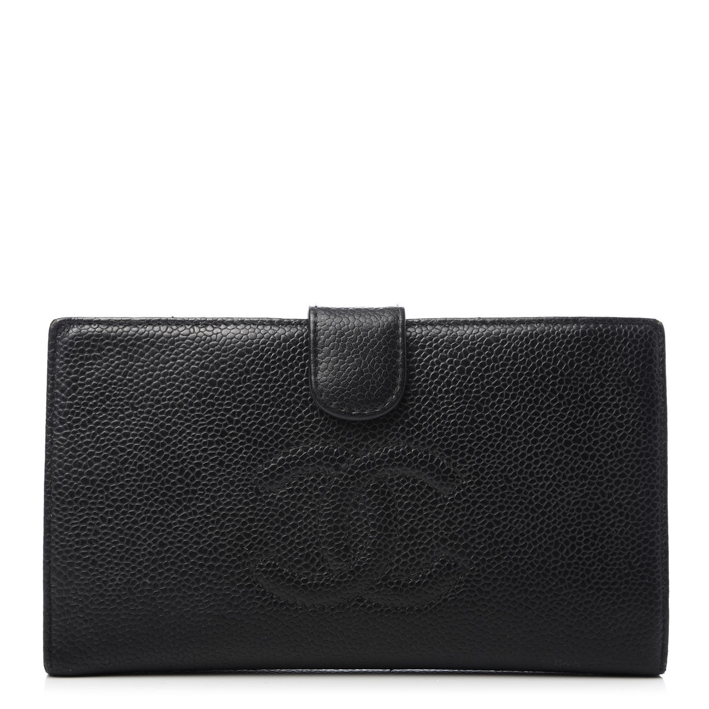 Caviar Timeless CC French Wallet Black