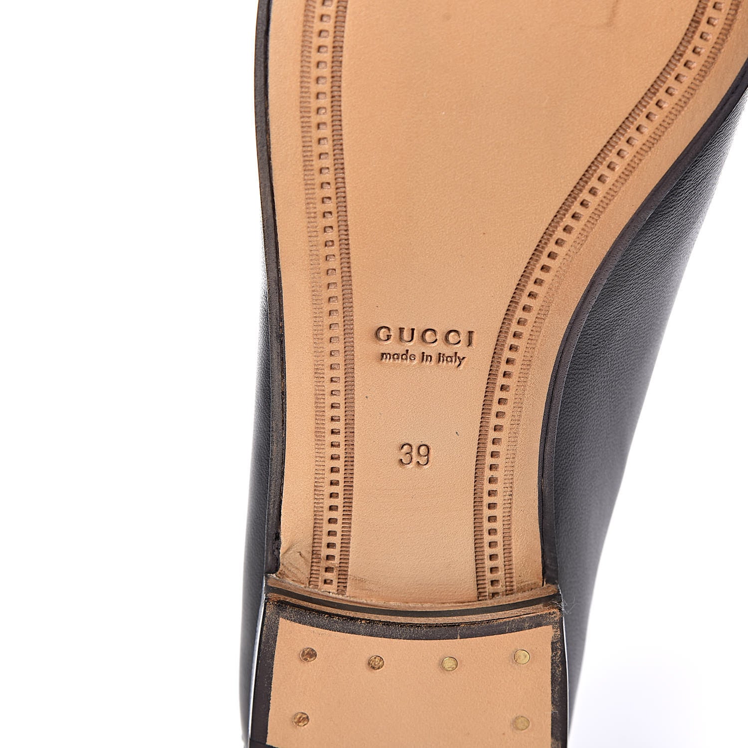 Gucci Lambskin Womens Brixton Horsebit Loafers 39 Black 6 of 10