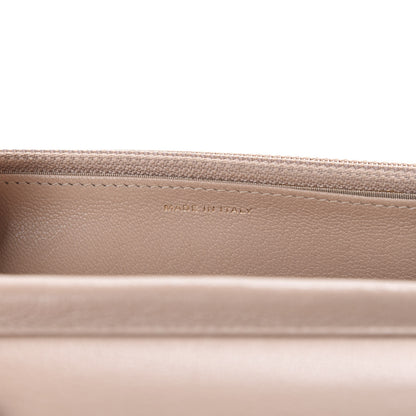 Chanel Goatskin Diagonal Quilted Wallet On Chain WOC Beige 6 of 11