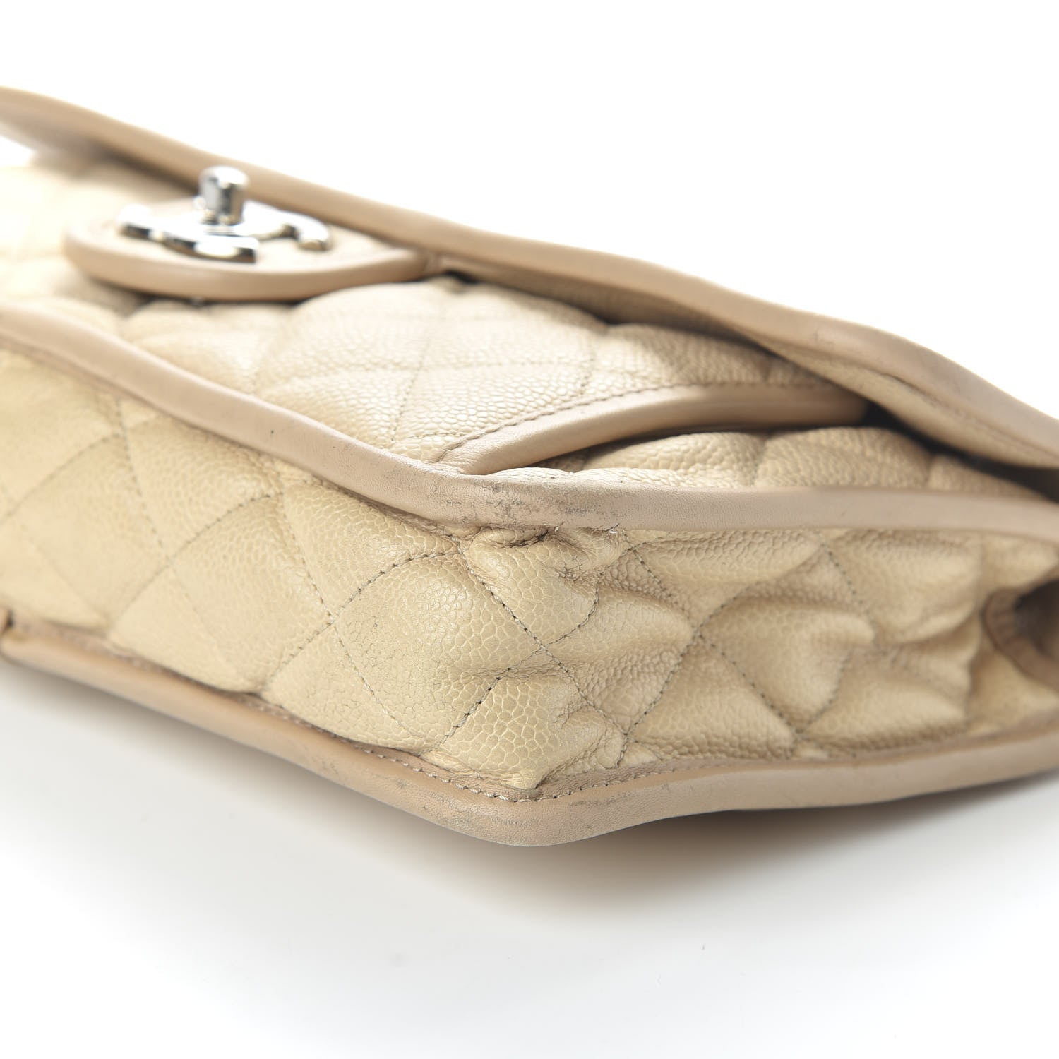Chanel Caviar Quilted Medium French Riviera Flap Beige 7 of 14