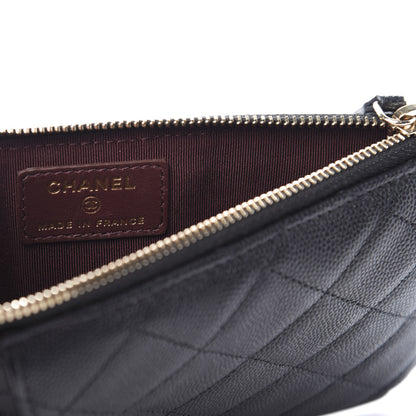 Chanel Caviar Quilted Classic Flat Wallet Pouch Black 7 of 8