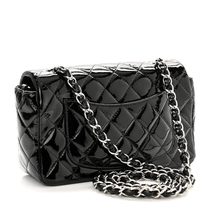 Chanel Patent Calfskin Quilted Mini Rectangular Flap Black 3 of 10