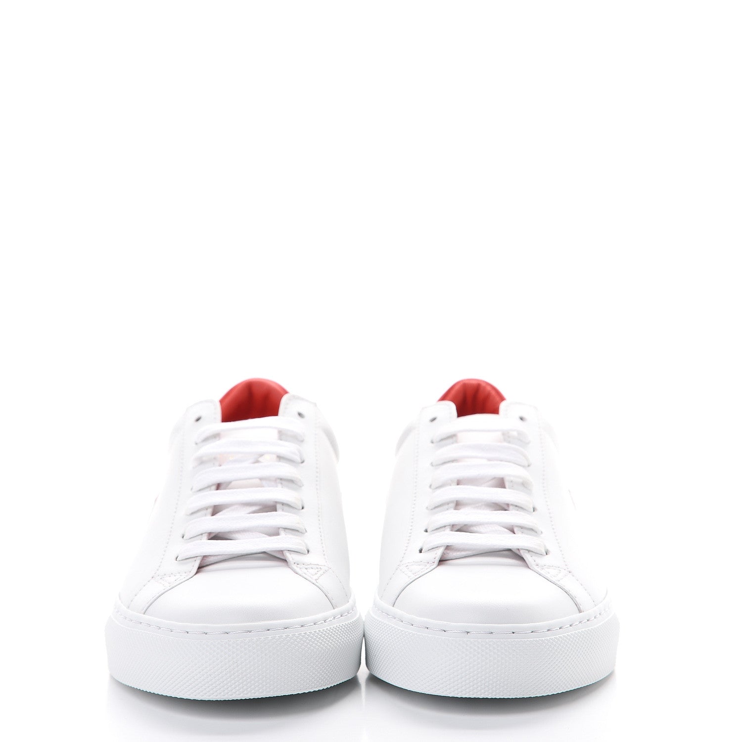 Givenchy Calfskin Reverse Logo Womens Urban Street Sneakers 35.5 White Red 2 of 11