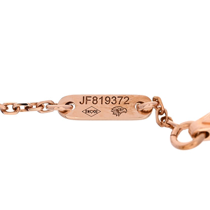 Van Cleef & Arpels 18K Rose Gold Carnelian Sweet Alhambra Bracelet 4 of 5